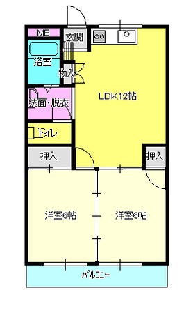 中善ハイツの物件間取画像